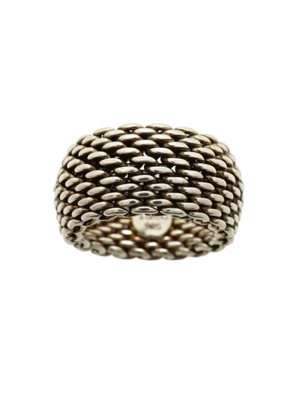 Tiffany & Co Ring Somerset Mesh 925 Sterling Silver - Picture 2 of 7